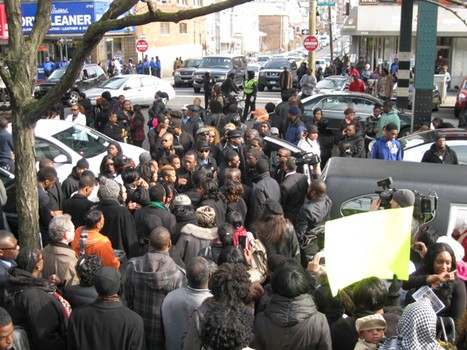 Mourners at the Ramarley Graham funeral